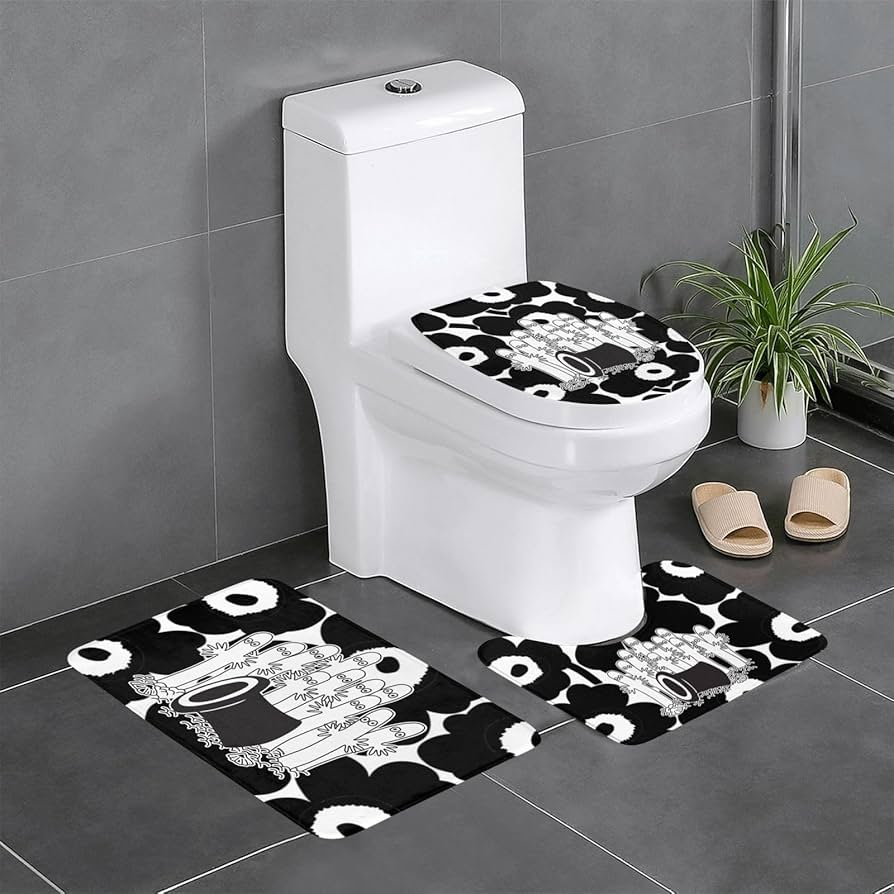 Amazon｜ムーミン ニョロニョロ柄 3点セット トイレマット